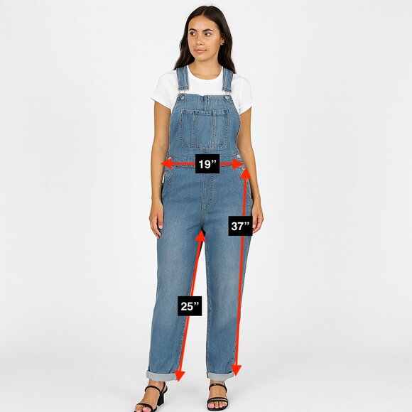 NWT Gap Denim Bib Overalls Size Large - Retail $80 - Picture 2 of 5